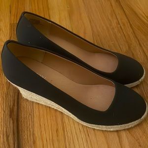J. Crew Navy Blue Seville Espadrille Wedges 7.5